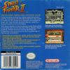 Street Fighter II Box Art Back